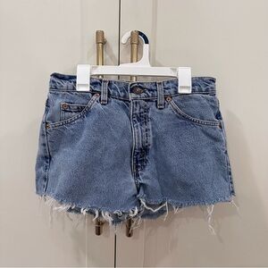 Vintage Levi's 550 Denim Cut Off Distressed Shorts Red Tab Jean Shorts